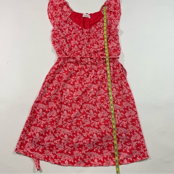 Kaileigh Rebecca Floral Dress Coral Size SP Small Petite - Picture 5 of 6